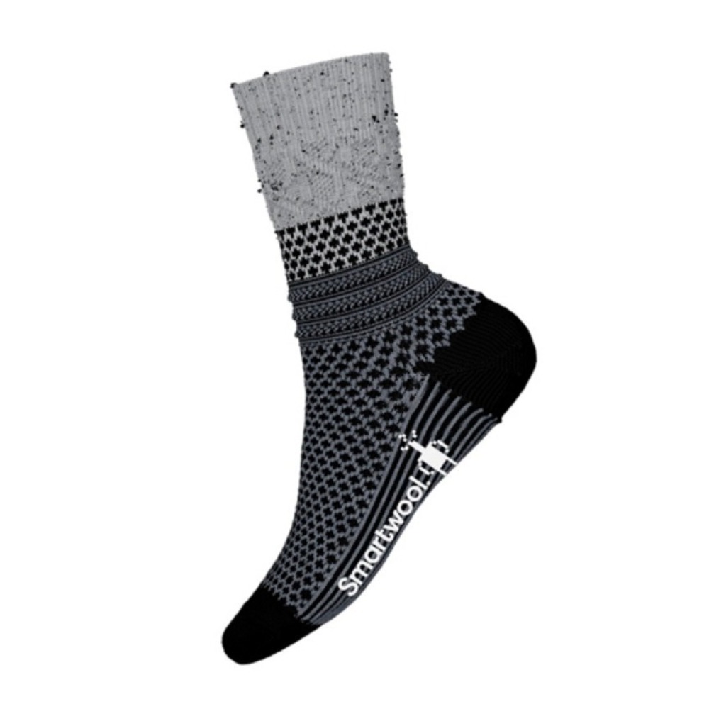 Smartwool Everyday Cozy Popcorn Polka Dot Crew Socks Merino Wool Black Small NEW